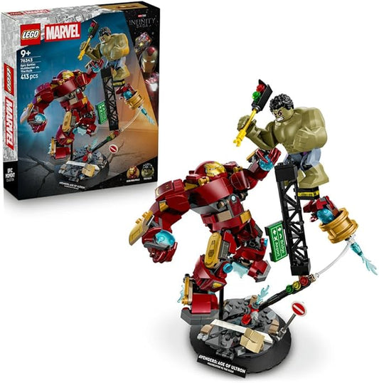 LEGO Marvel Hulkbuster and Hulk Showdown Toy Birthday Present Block Boys Girls Children 9 Years Old 10 Years Old 11 Years Old Elementary School Students Marvel Goods Figure Fighting Robot 76343
