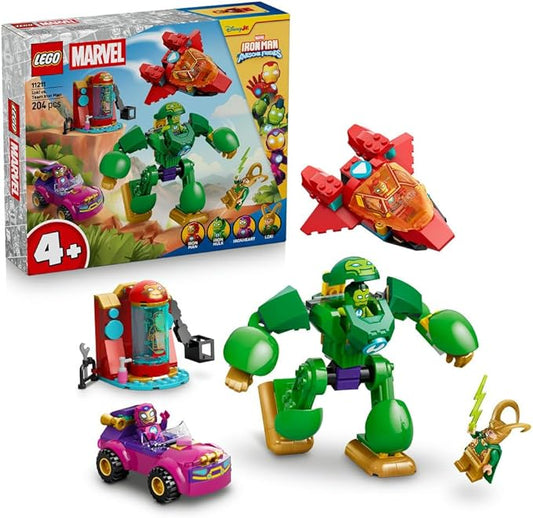 LEGO Marvel Team Iron Man Defeat Loki Toy Birthday Present Block Educational Boys Girls Children 4 Years Old 5 Years Old Disney Goods Battle Robot Pretend Play House 11211