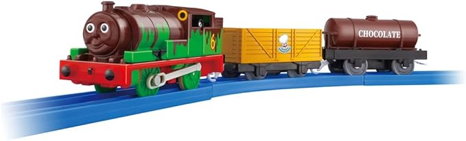 TAKARA TOMY Plarail Thomas TS-23 Plarail Percy and Chocolate Freight Car Train Toy Ages 3+