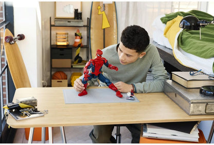 LEGO Marvel Spider-Man Figure Toy Birthday Present Block Boys Girls Children 12 Years Old 13 Years Old 14 Years Old Elementary School Marvel Goods Figure Battle Robot Pretend Play House 76346