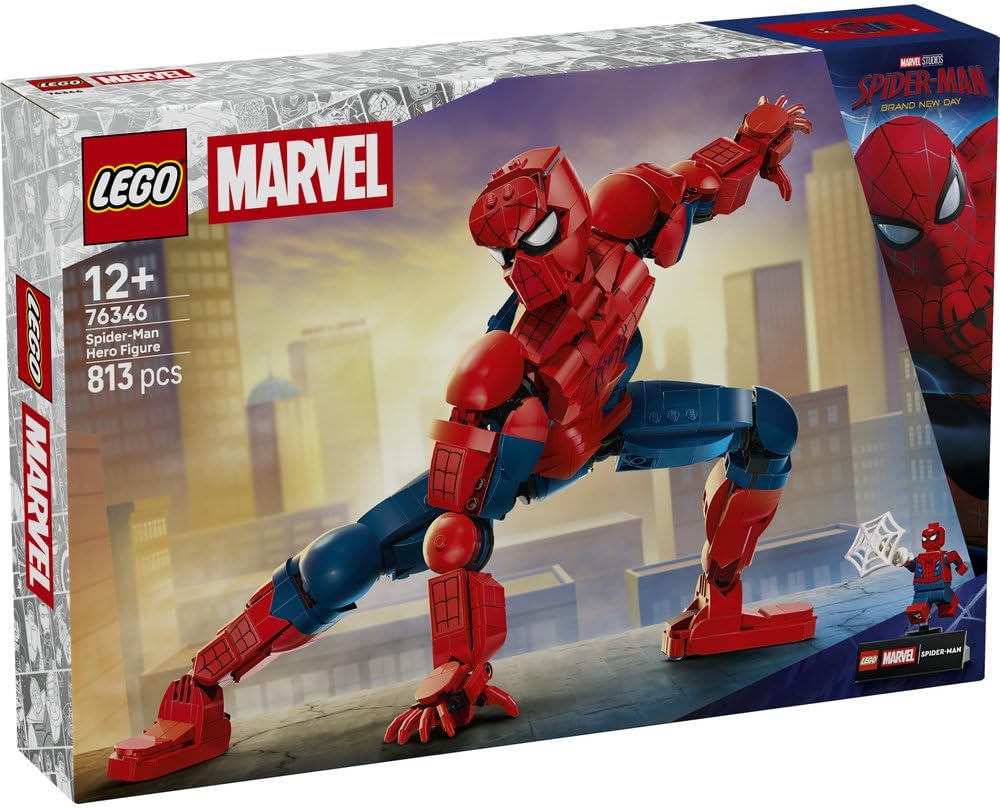 LEGO Marvel Spider-Man Figure Toy Birthday Present Block Boys Girls Children 12 Years Old 13 Years Old 14 Years Old Elementary School Marvel Goods Figure Battle Robot Pretend Play House 76346