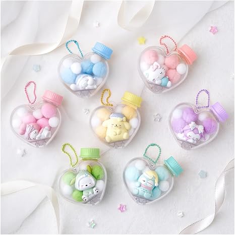 BANDAI Chara Mofu Case Mascot Sanrio Characters Chewing Gum Candy Toy [BOX Sold/Set of 12]