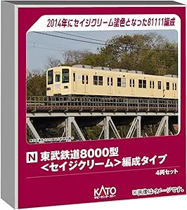 KATO Hobby Center Kato N Gauge Tobu Railway Type 8000 Sage Cream Formation Type 4-Car Set Railway Model Train 10-979