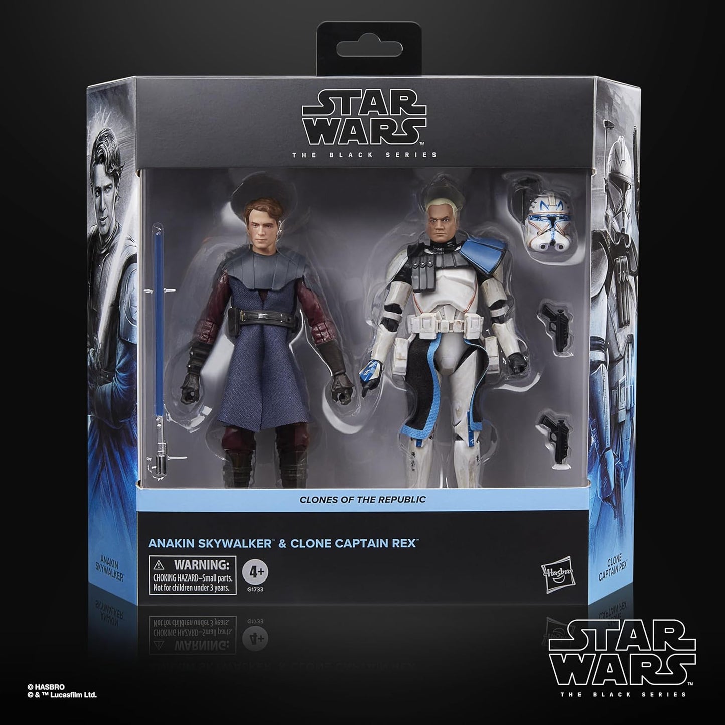 [Amazon.co.jp Exclusive] Hasbro Star Wars STAR WARS Black Series Anakin Skywalker & Clone Captain Rex, Star Wars Premium Collection 15cm Action Figure Set of 2 G1733 Genuine Product