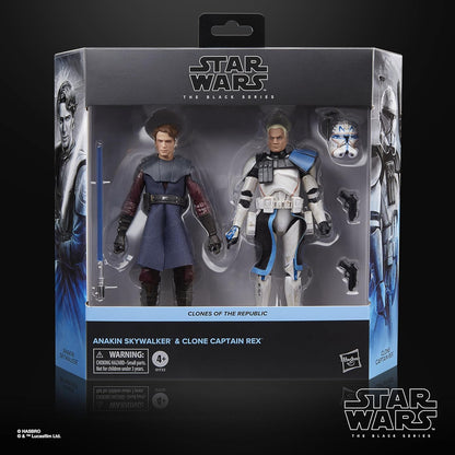[Amazon.co.jp Exclusive] Hasbro Star Wars STAR WARS Black Series Anakin Skywalker & Clone Captain Rex, Star Wars Premium Collection 15cm Action Figure Set of 2 G1733 Genuine Product