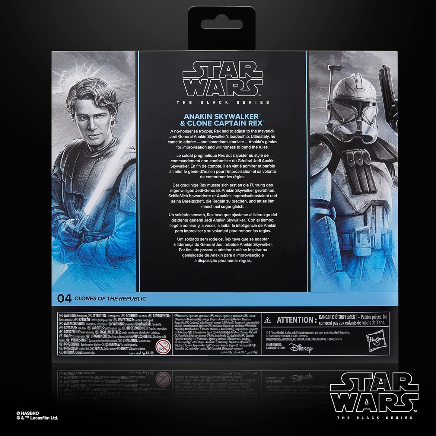 [Amazon.co.jp Exclusive] Hasbro Star Wars STAR WARS Black Series Anakin Skywalker & Clone Captain Rex, Star Wars Premium Collection 15cm Action Figure Set of 2 G1733 Genuine Product