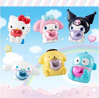 BANDAI Plump Balloon Mascot Sanrio Characters Chewing Gum Candy Toy [BOX Sold/Set of 10]
