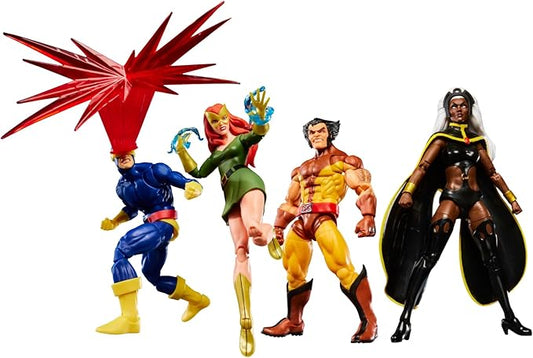 Hasbro X-Men 97 Marvel Legends Wolverine, Storm, Cyclops, Jean Gray 6" Figure Bundle (4 Items)