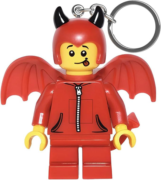 IQ Iconic Naughty Devil Key Light Keychain LED Key Chain Light Block Toy Doll Movable Joints Mini Figure