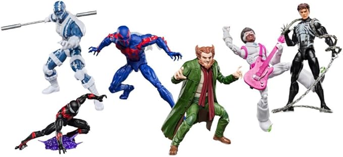 Hasbro Spider-Man Marvel Legends Retro Cardback 6-Inch Action Figure (Set of 6)