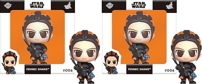Kosubi Star Wars Collection TV Drama The Mandalorian Fennec Shand #006 Non-Scale Figure Black Height Approx. 8cm CBX055 (x 2)